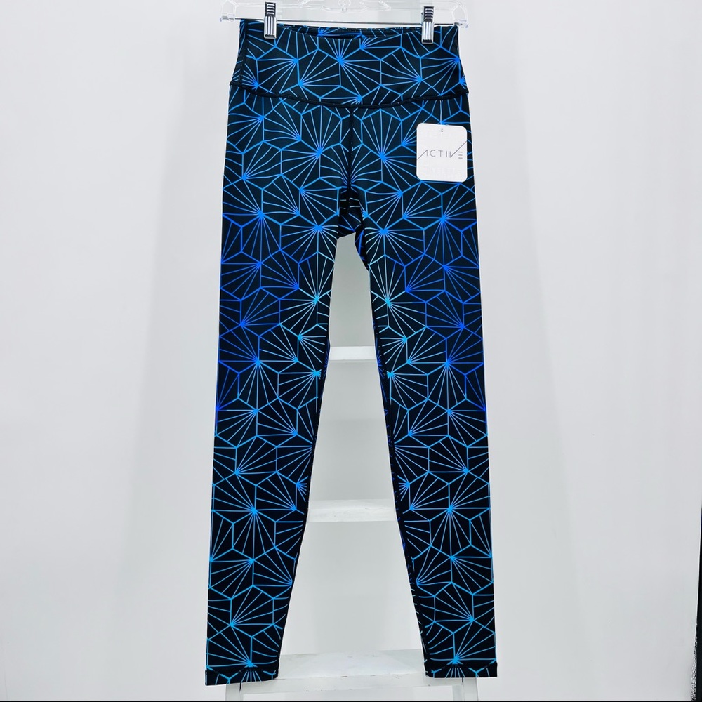 Yelete Geometric Activewear Workout Leggings Small